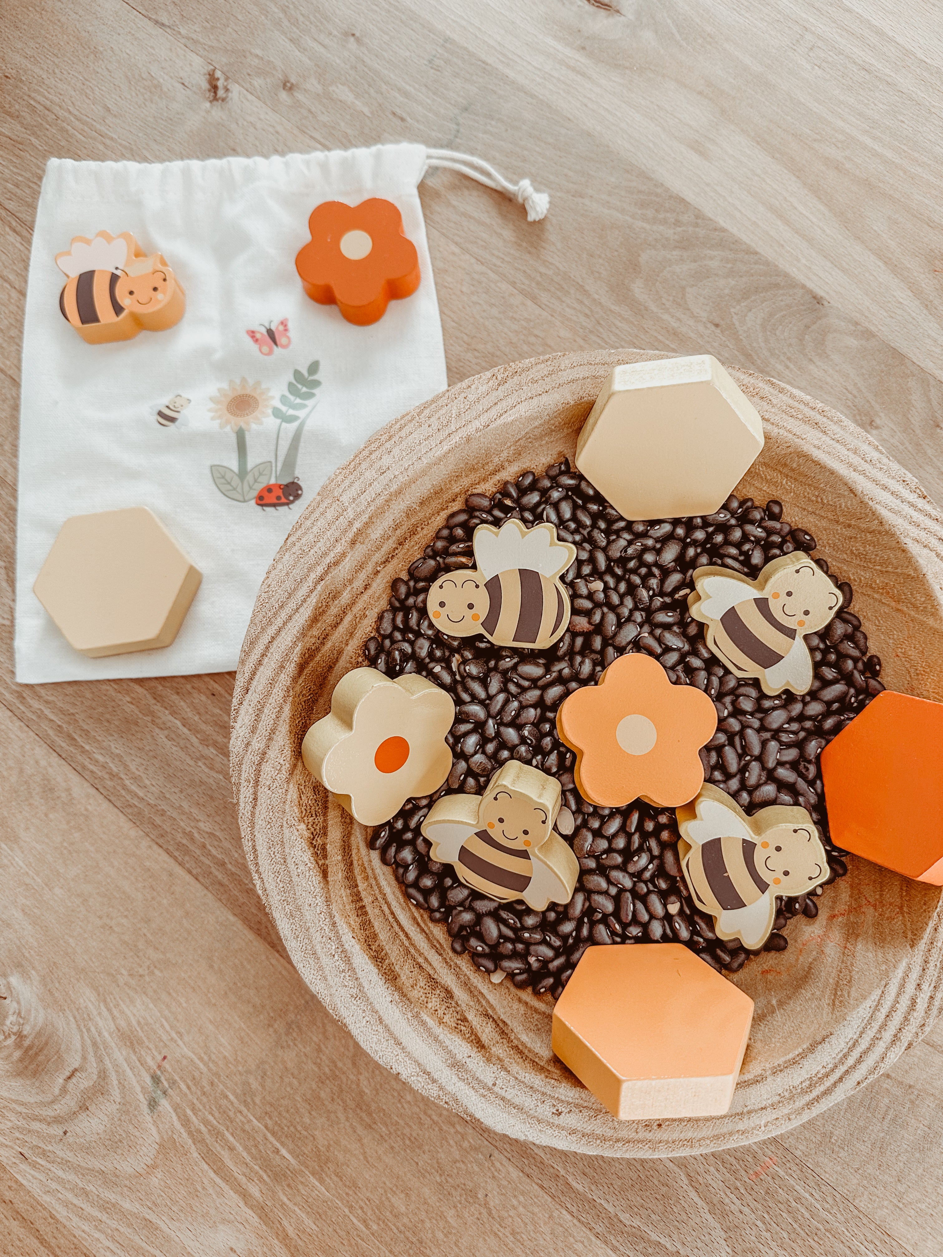 π Stapelbare houten bijtjes π