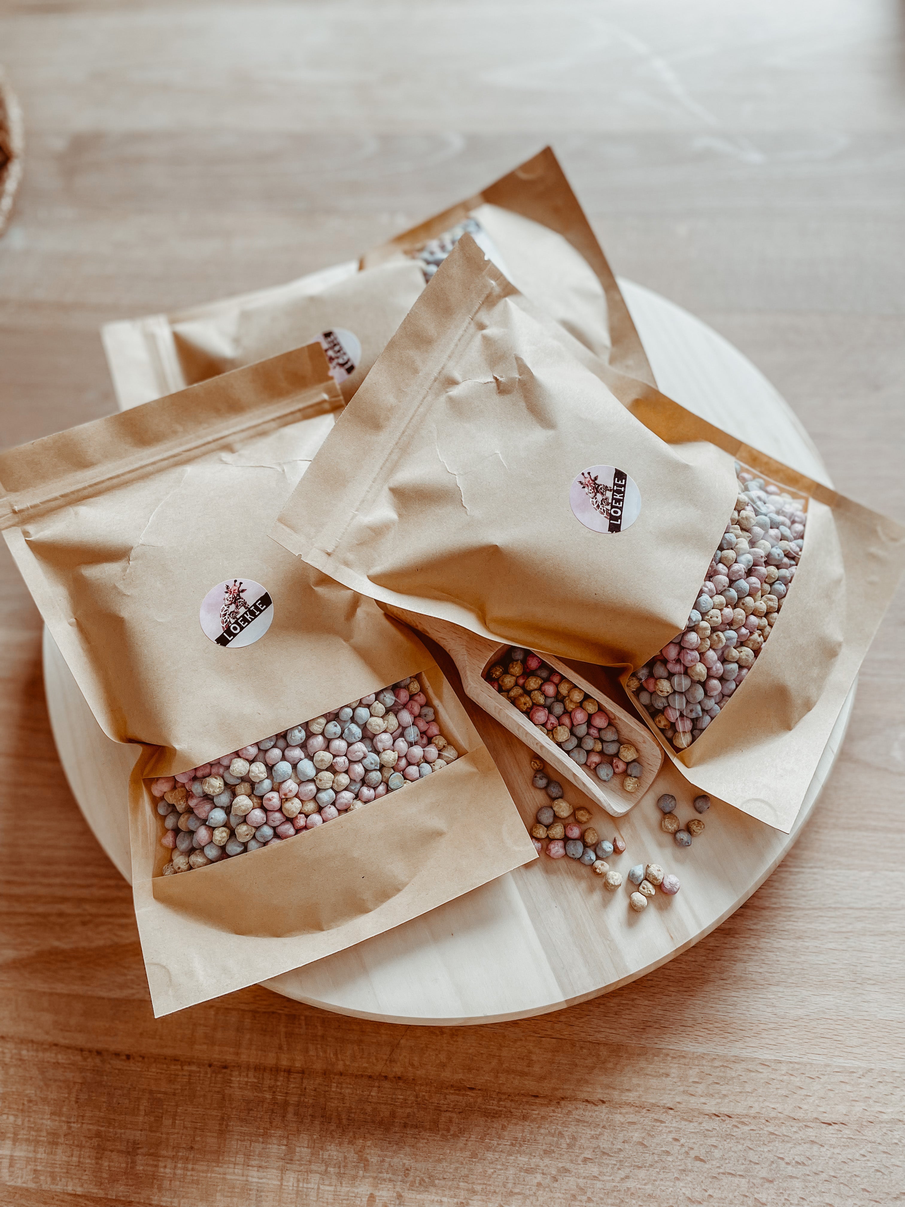 Gekleurde kikkererwten