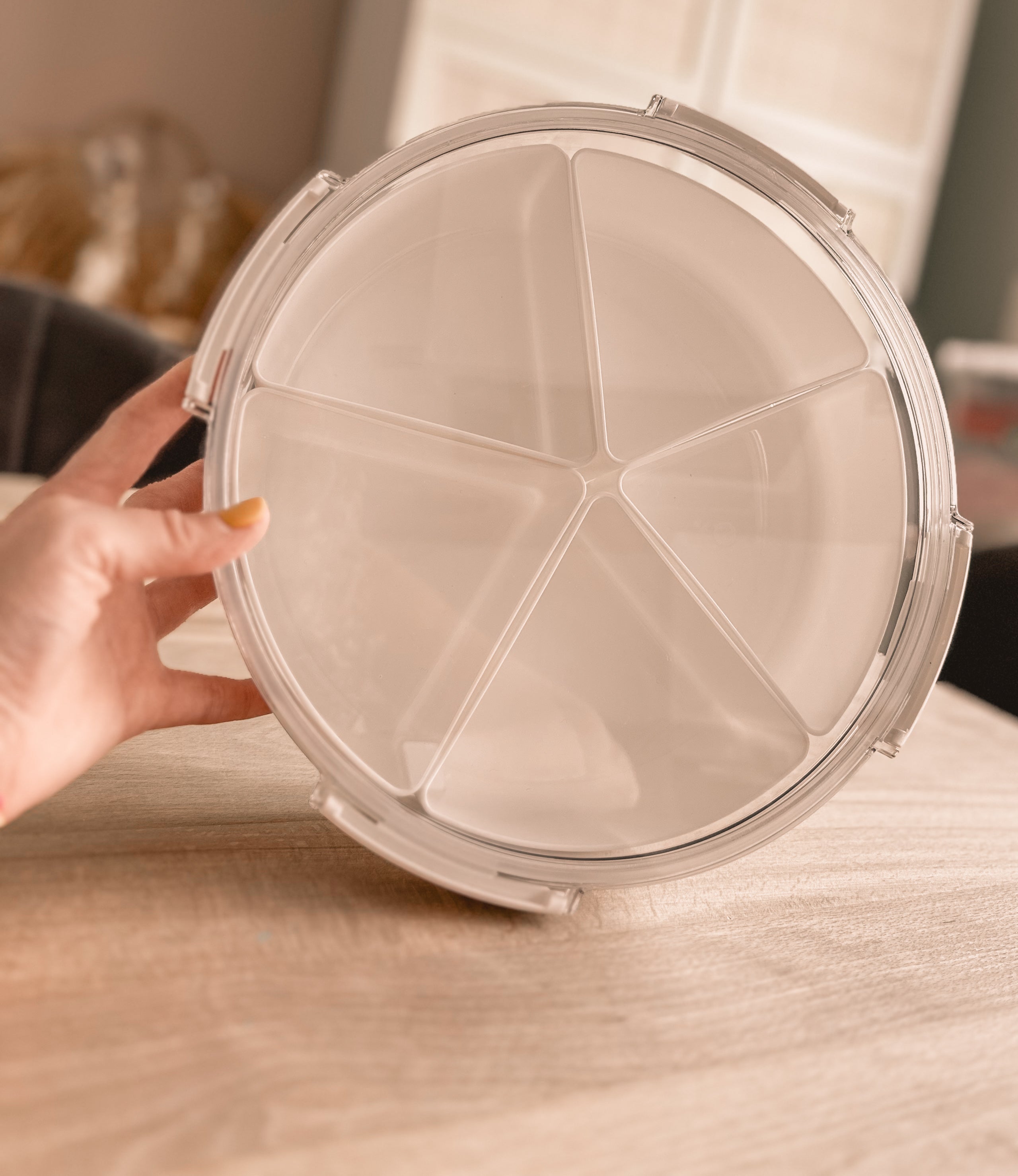 🟣 ronde play tray met 5 vakjes 🟣