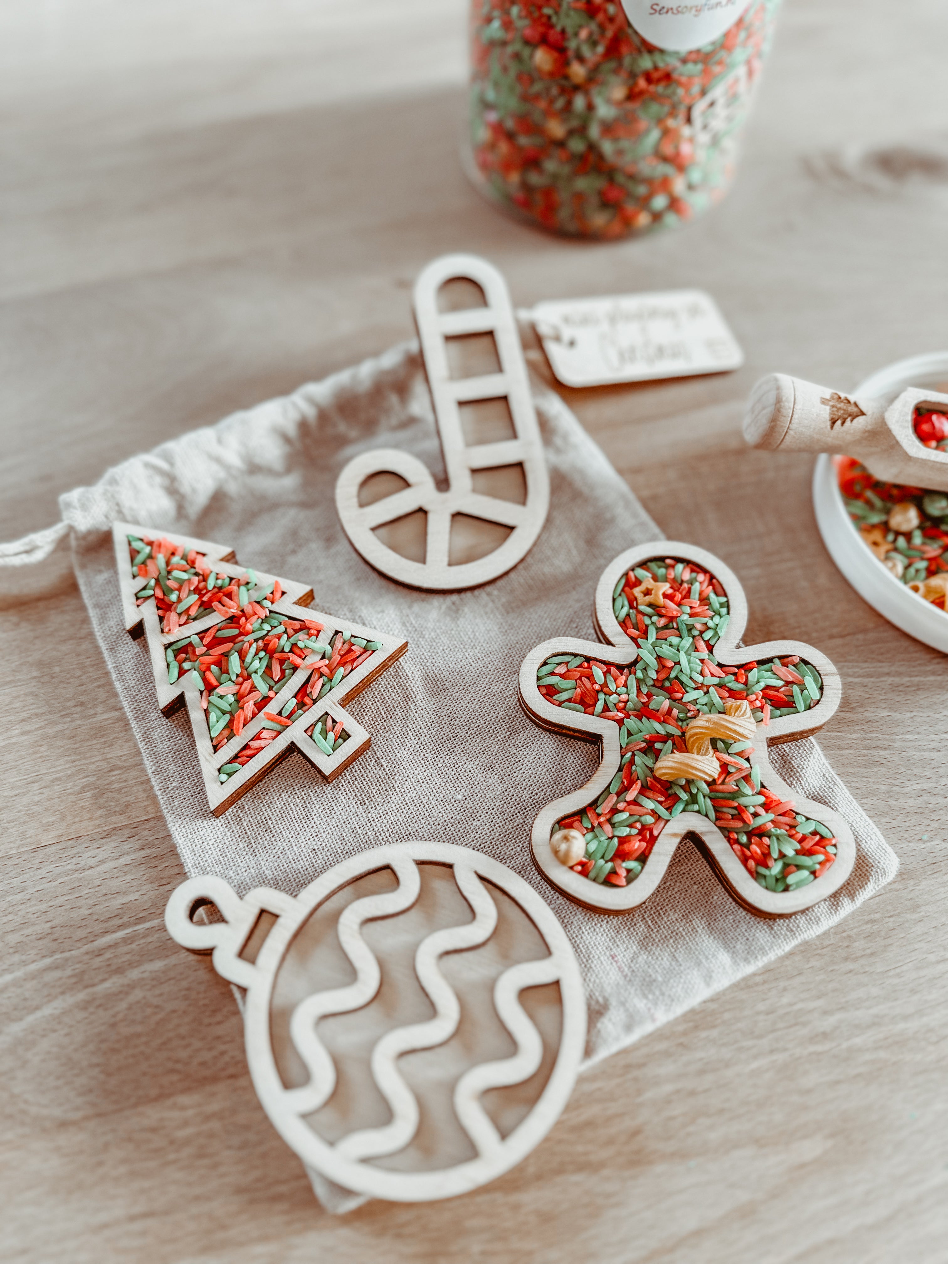 Vulvormen - set mini play tray - KERST