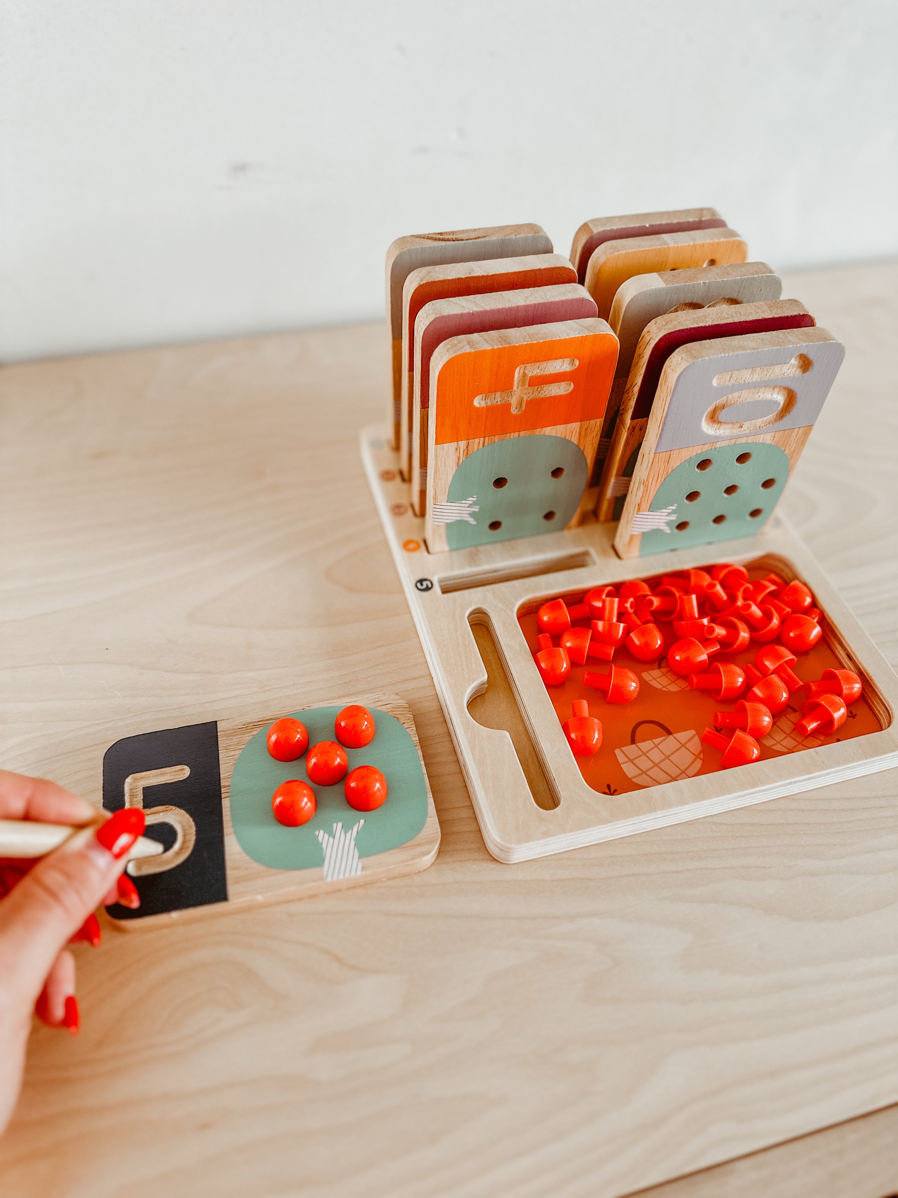 🔢 Houten traceerbordjes met cijfers 🔢