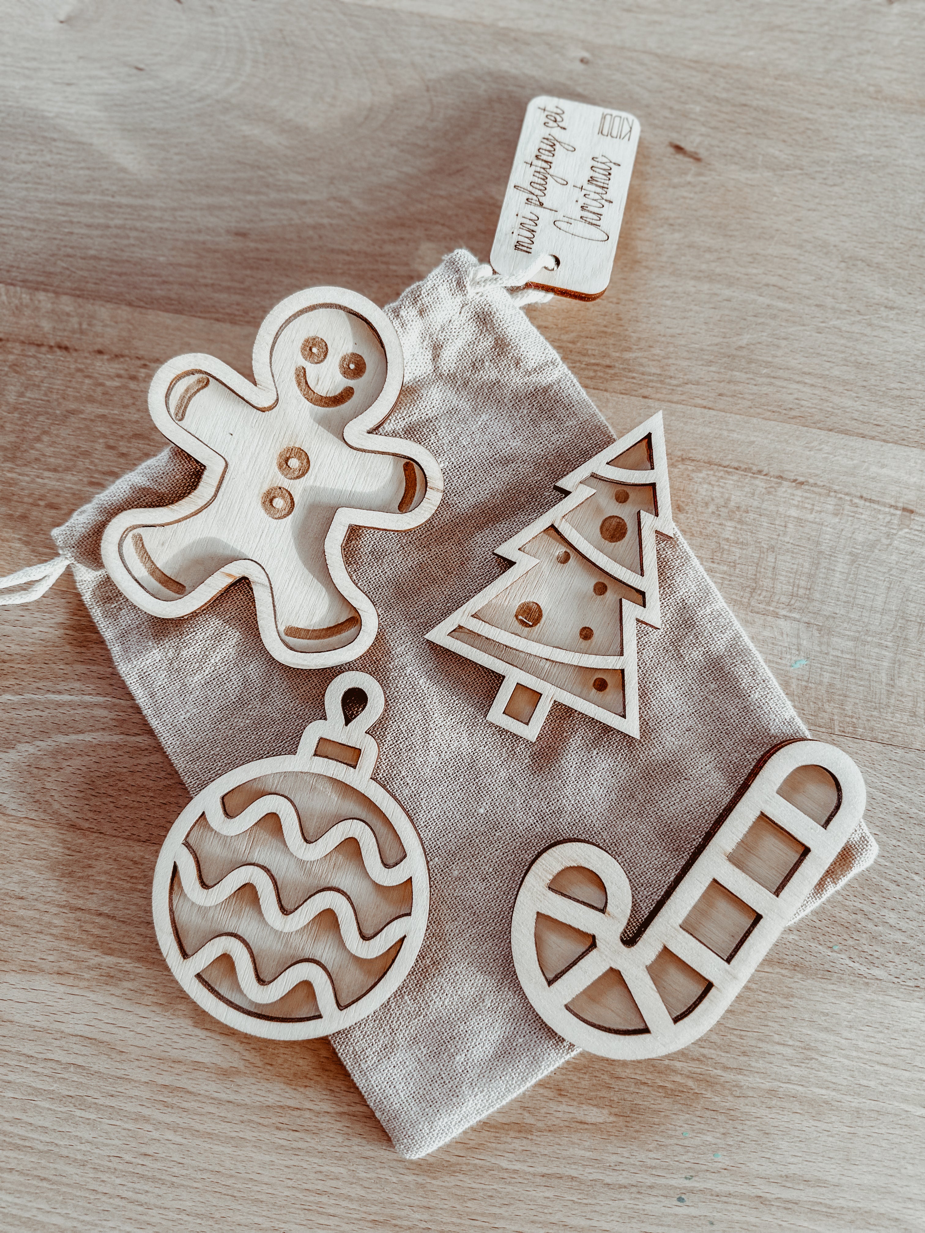 Vulvormen - set mini play tray - KERST