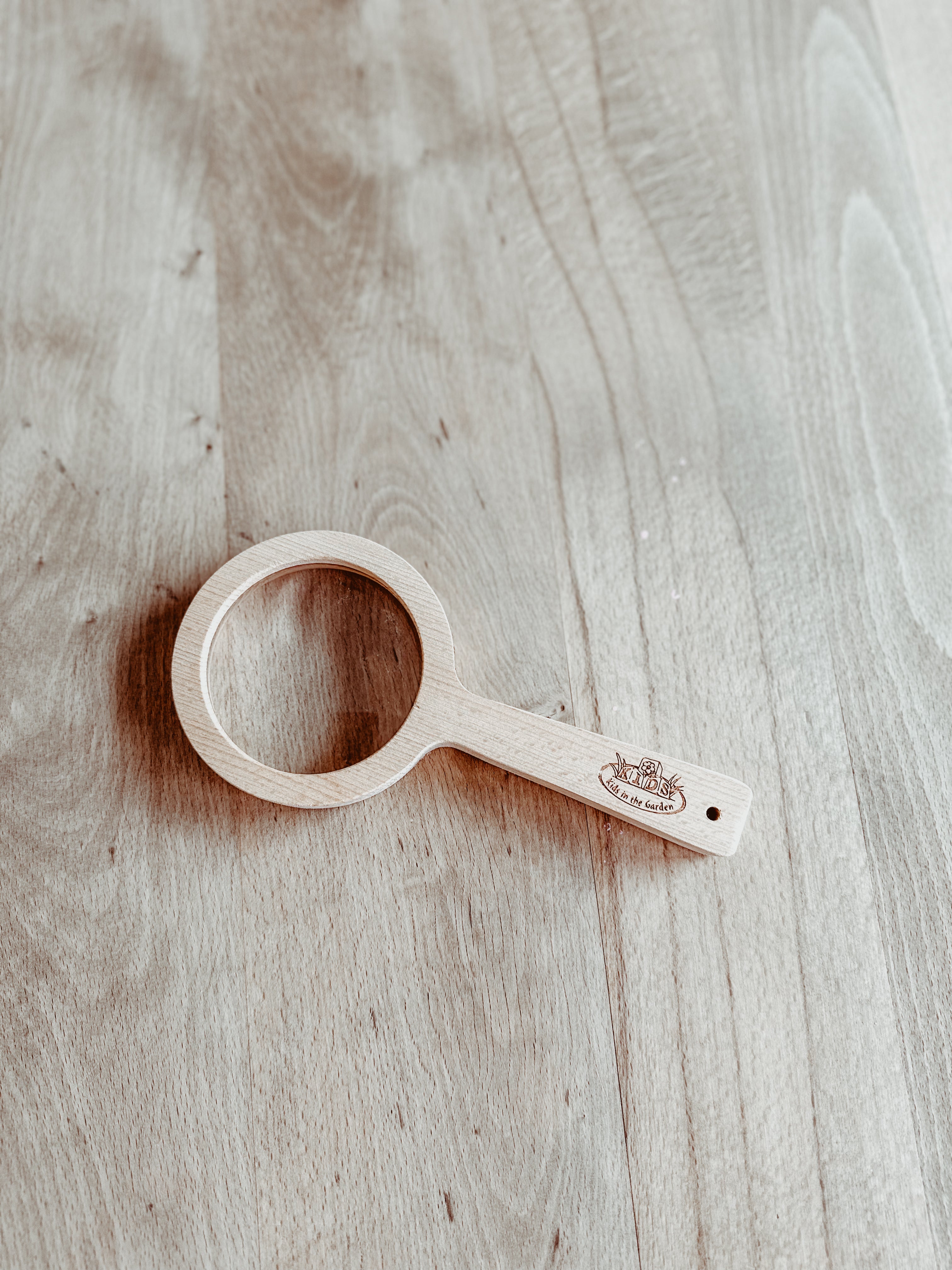 Houten vergrootglas 🔍