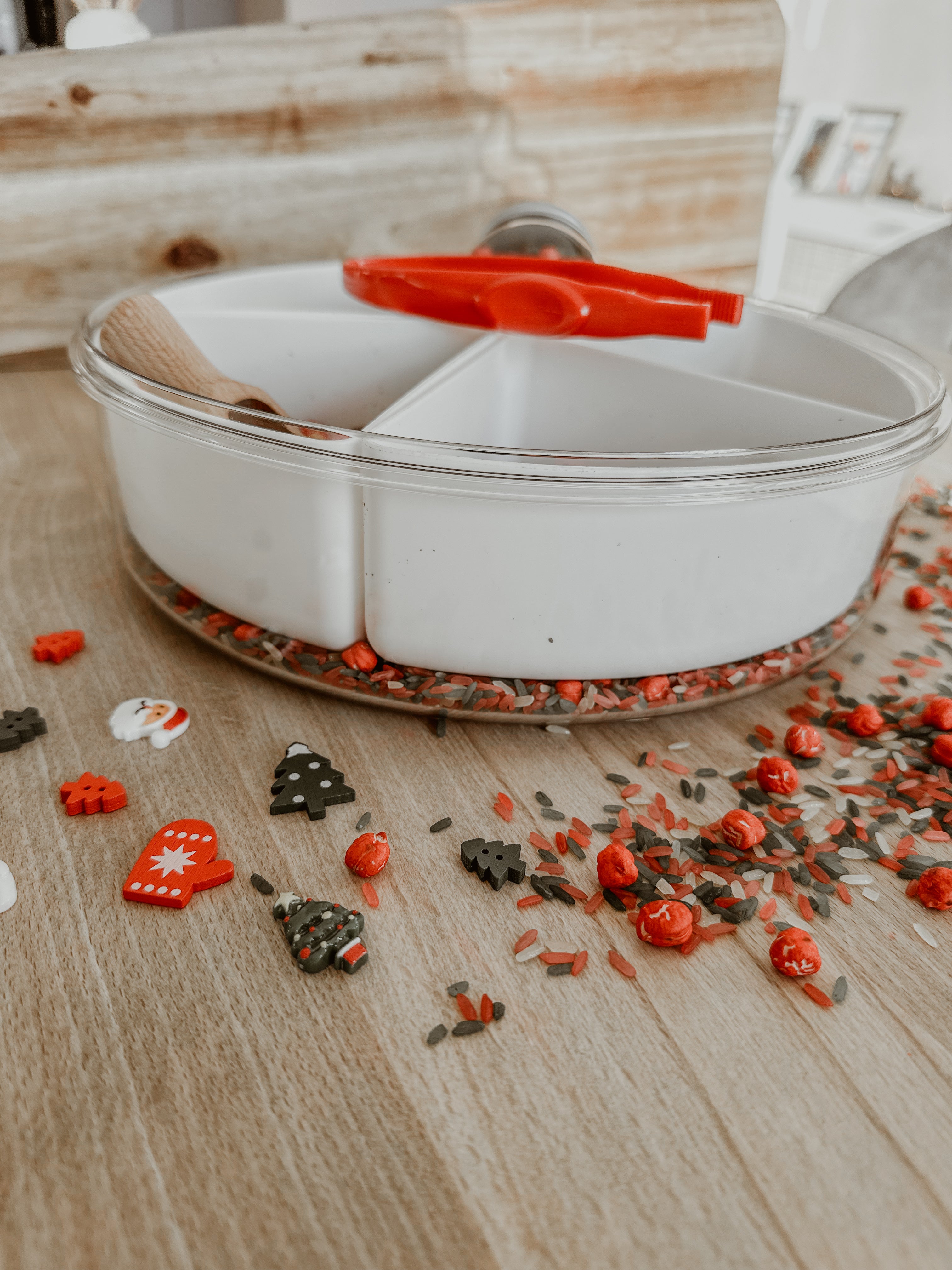 🎄 Kerstbox mini in ronde speeltray  🎅🏼