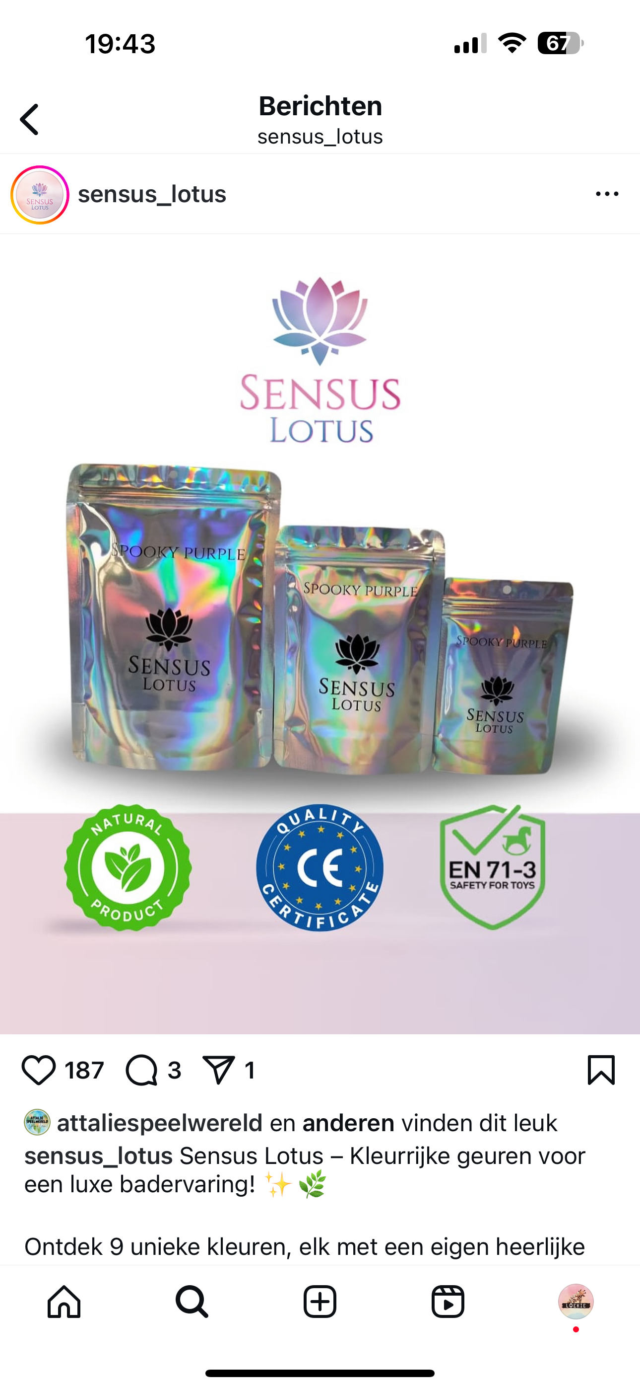🪄 Magische waterpoeders ✨ Sensus Lotus 🪄 250g