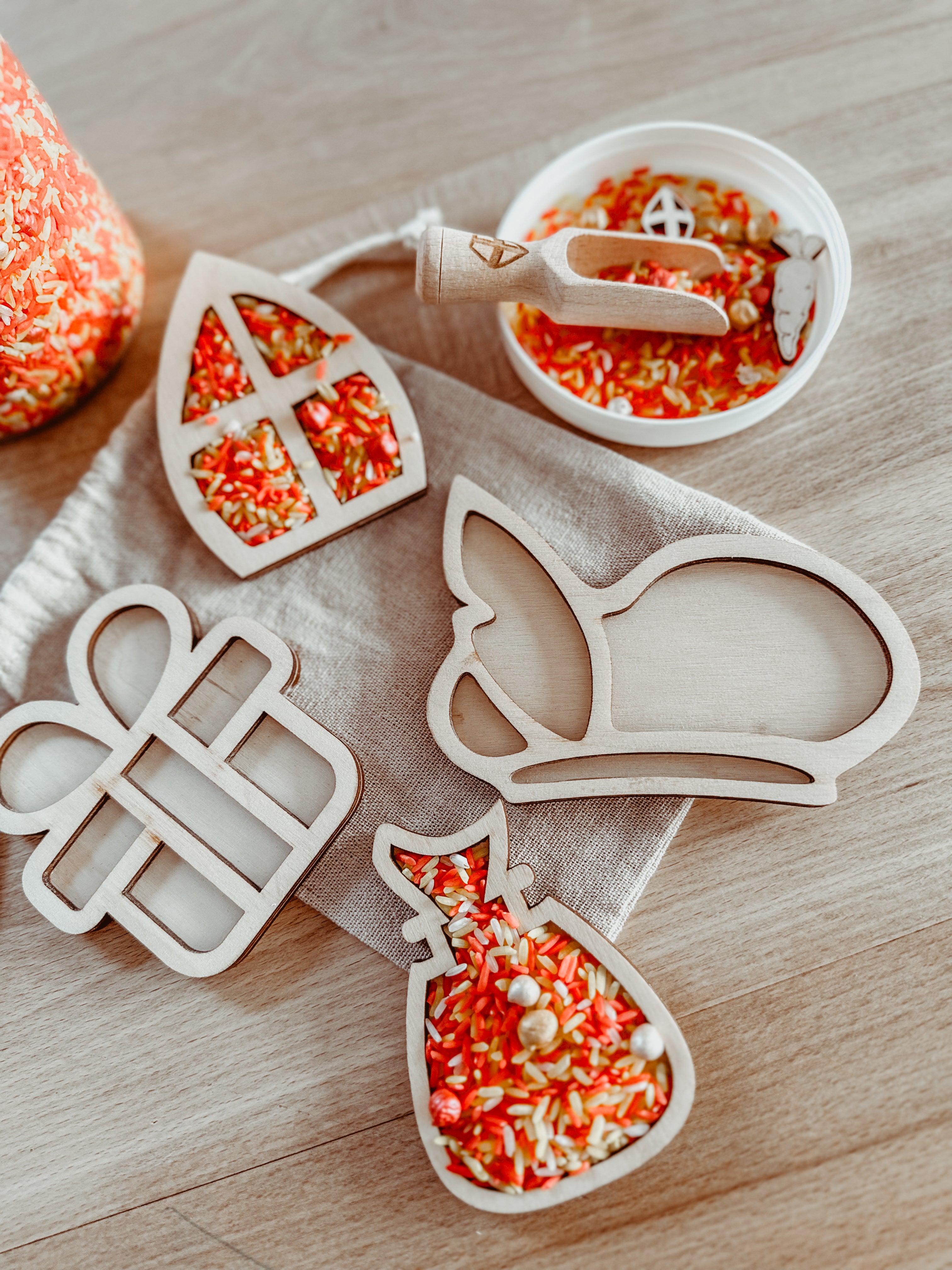 Vulvormen - set mini play tray - SINTERKLAAS