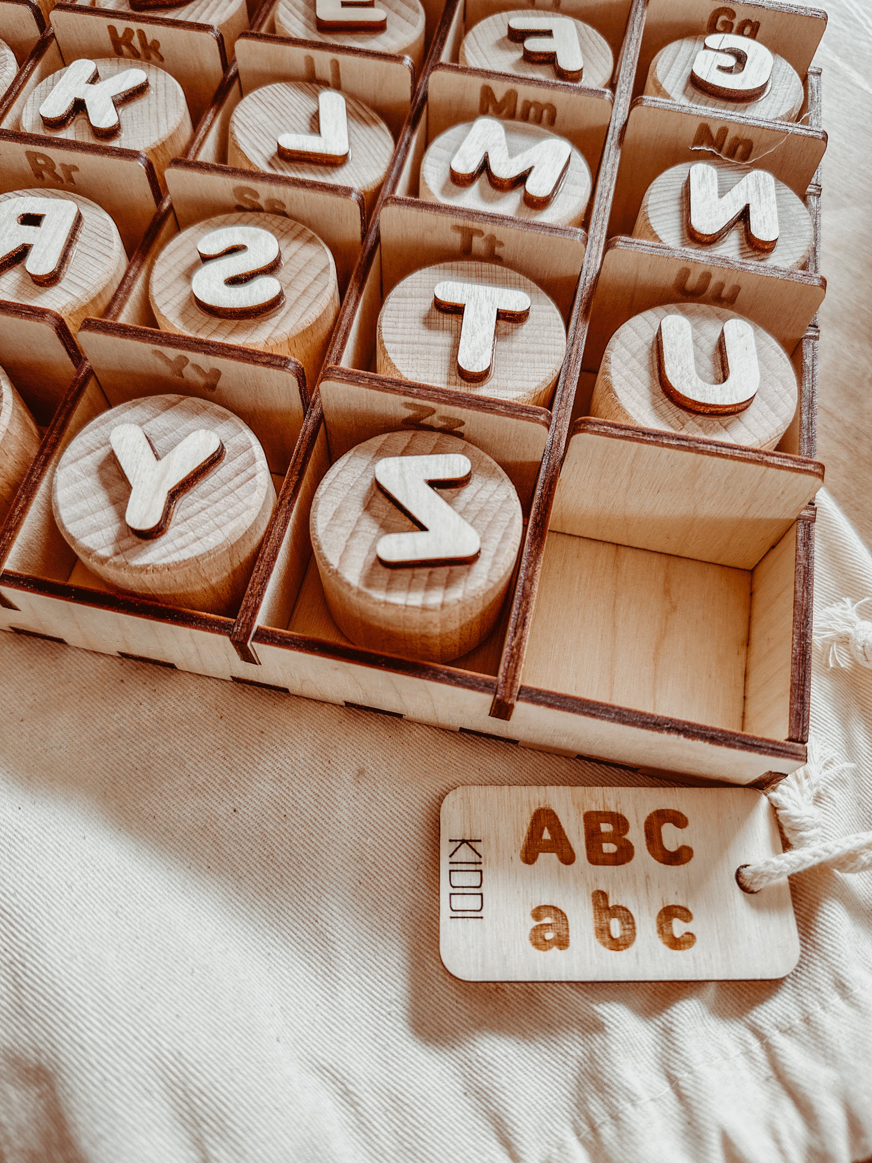 Houte stempelset 'LETTERS' (dubbelzijdig)