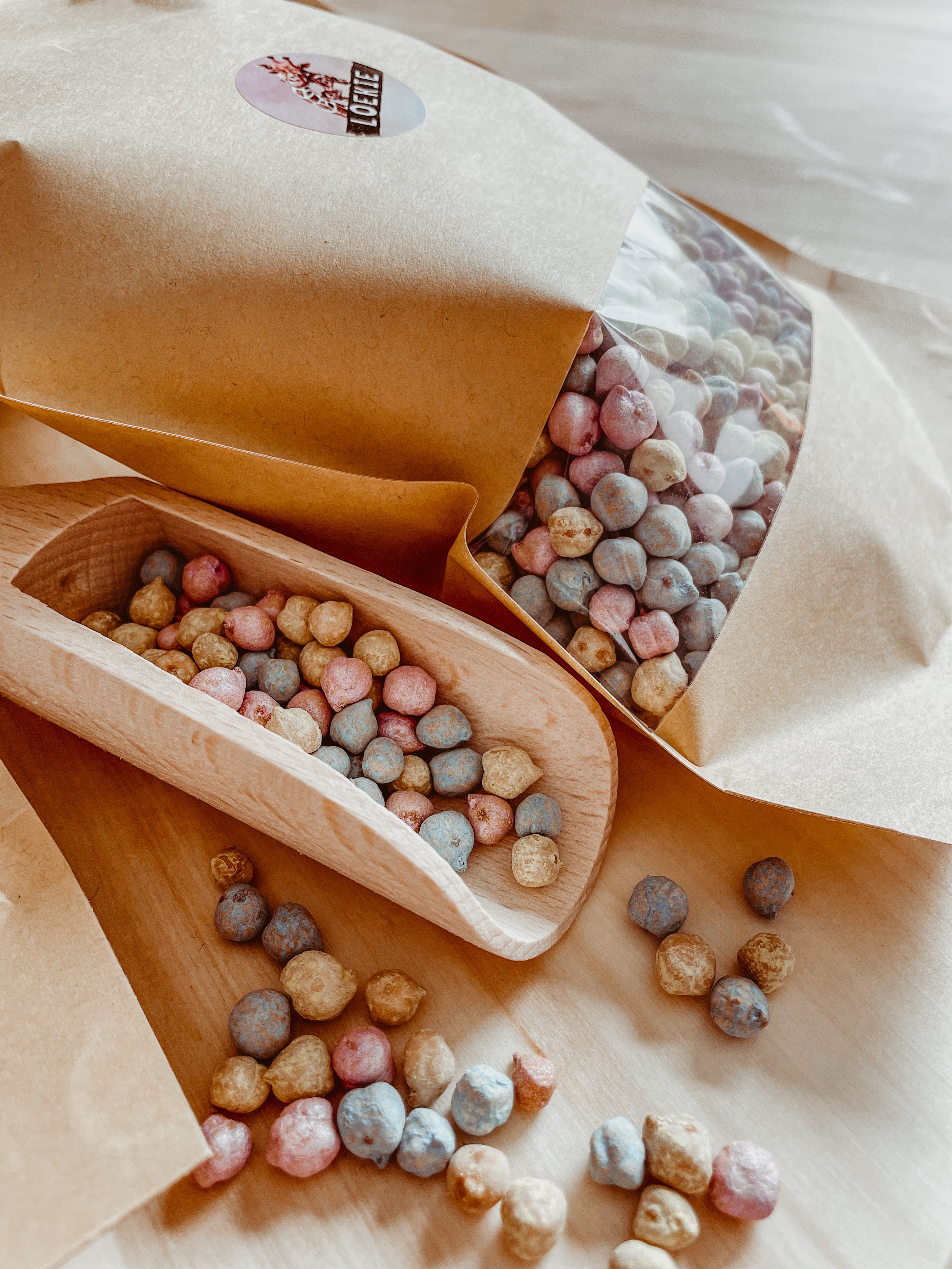 Gekleurde kikkererwten