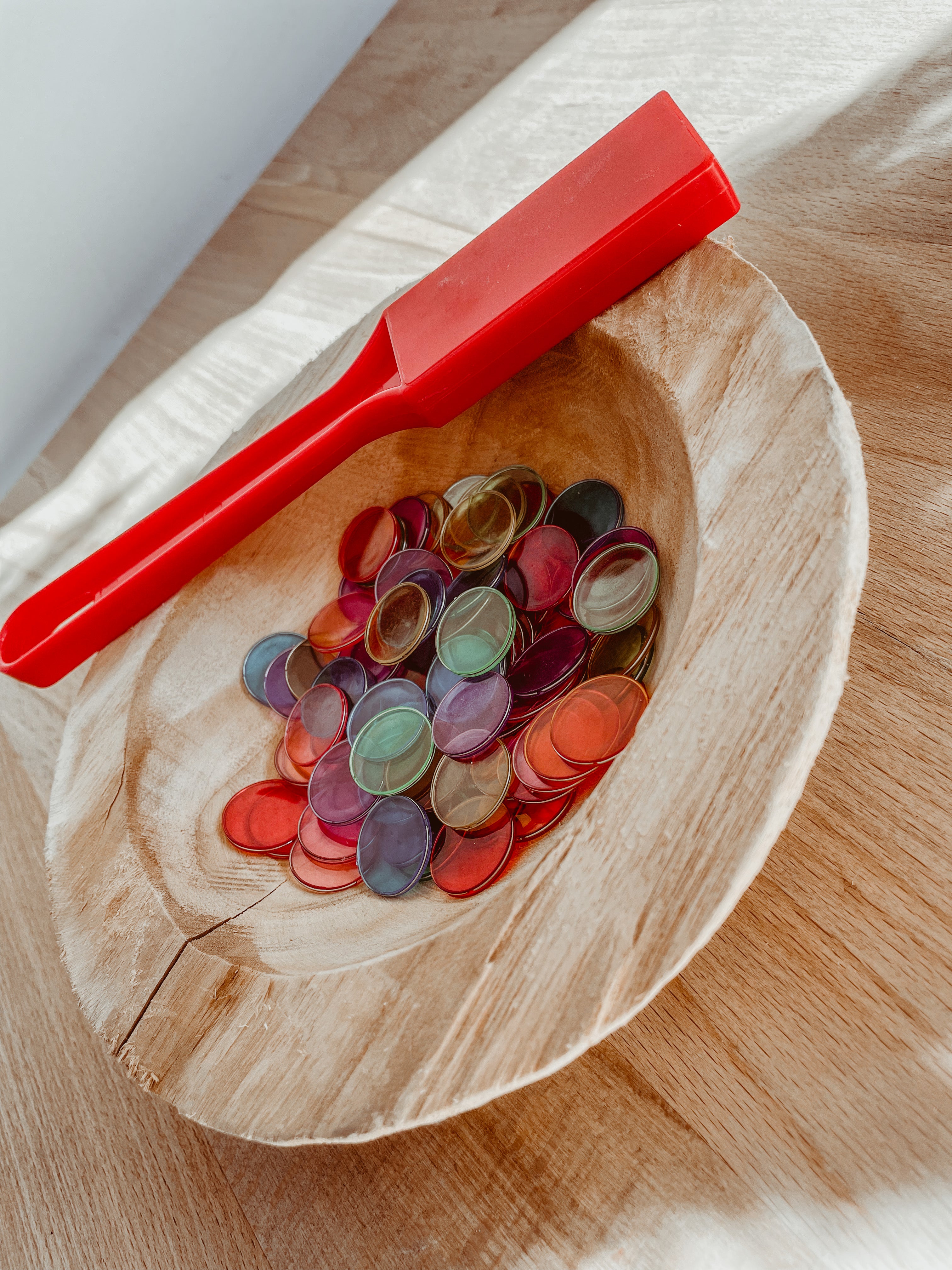 Magneetstaaf met chipjes