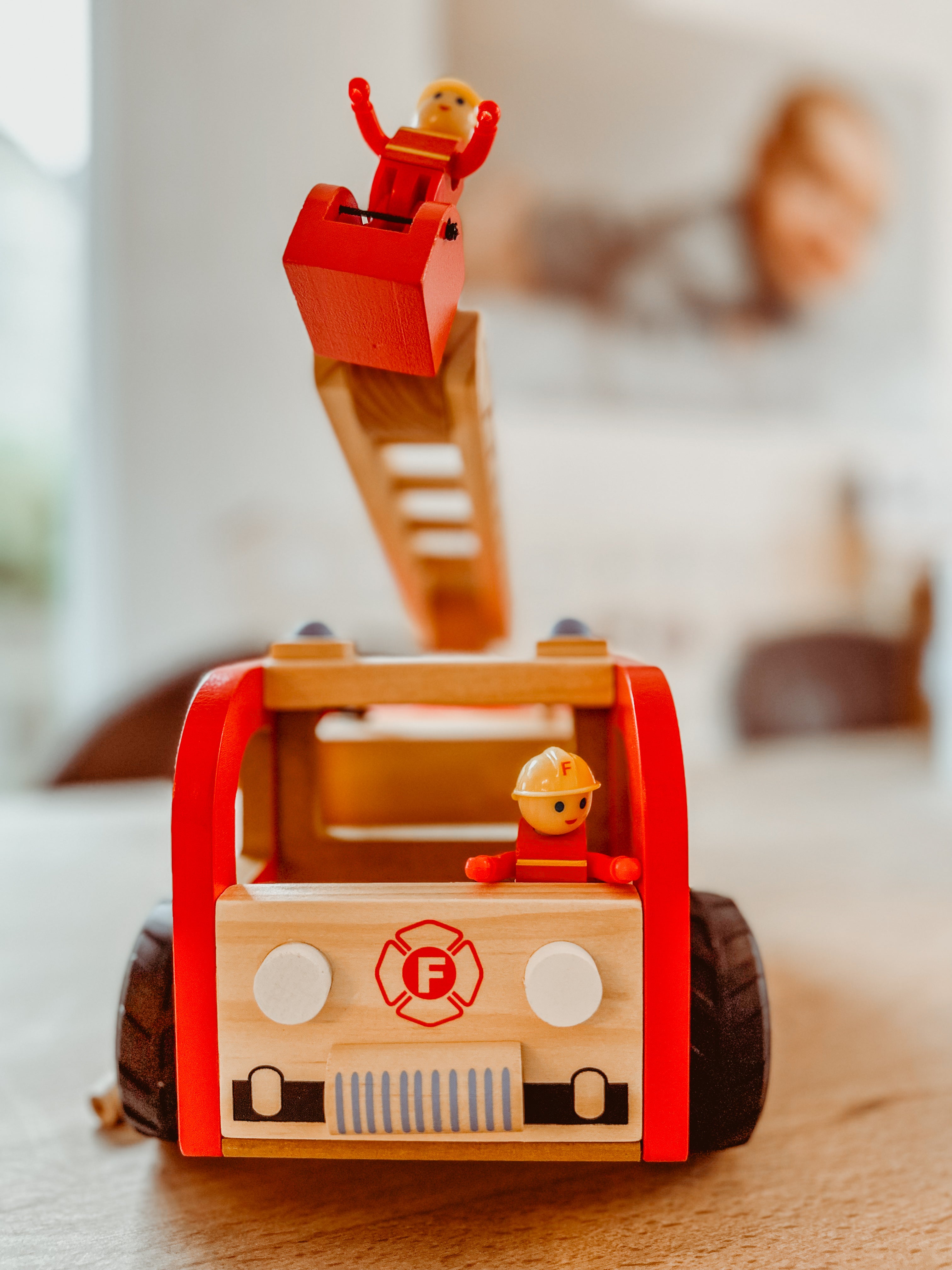 Houten brandweerwagen XL