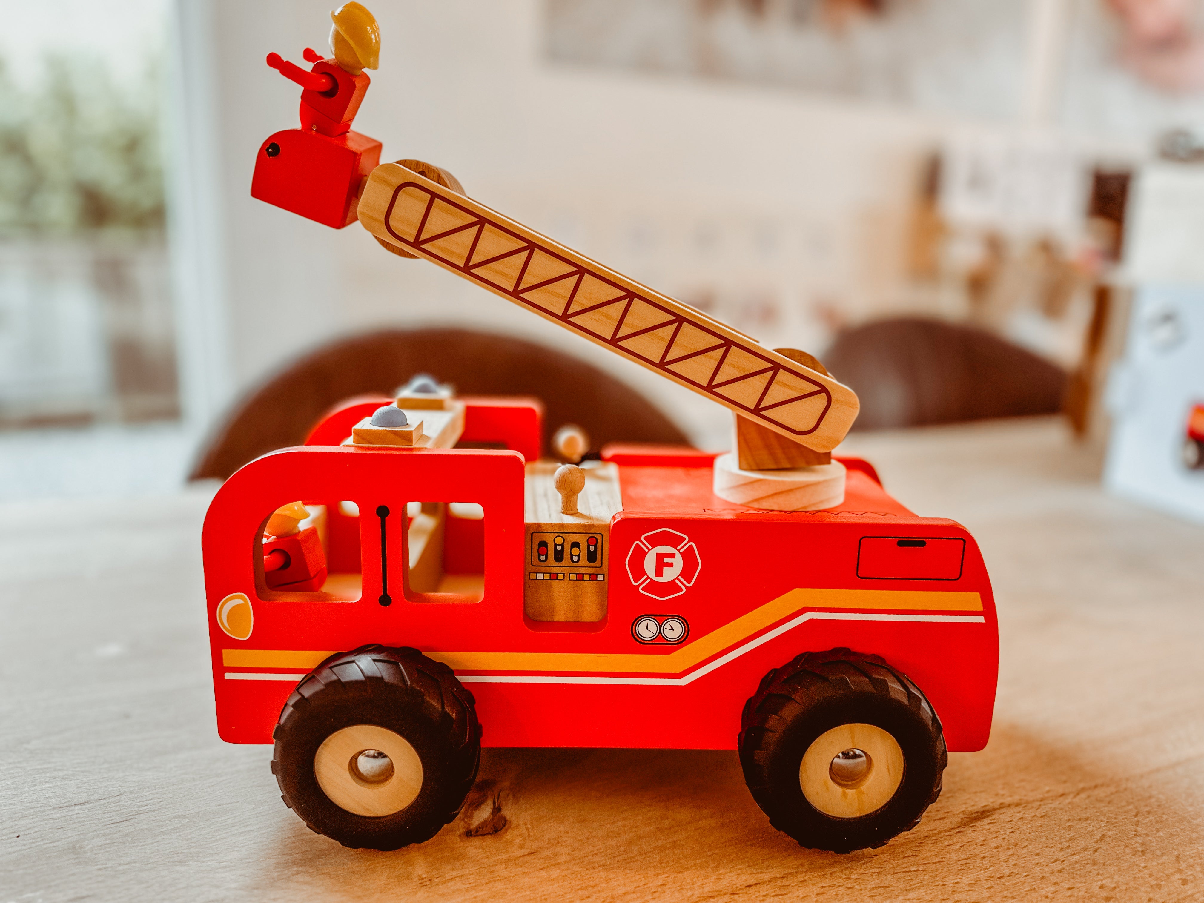 Houten brandweerwagen XL