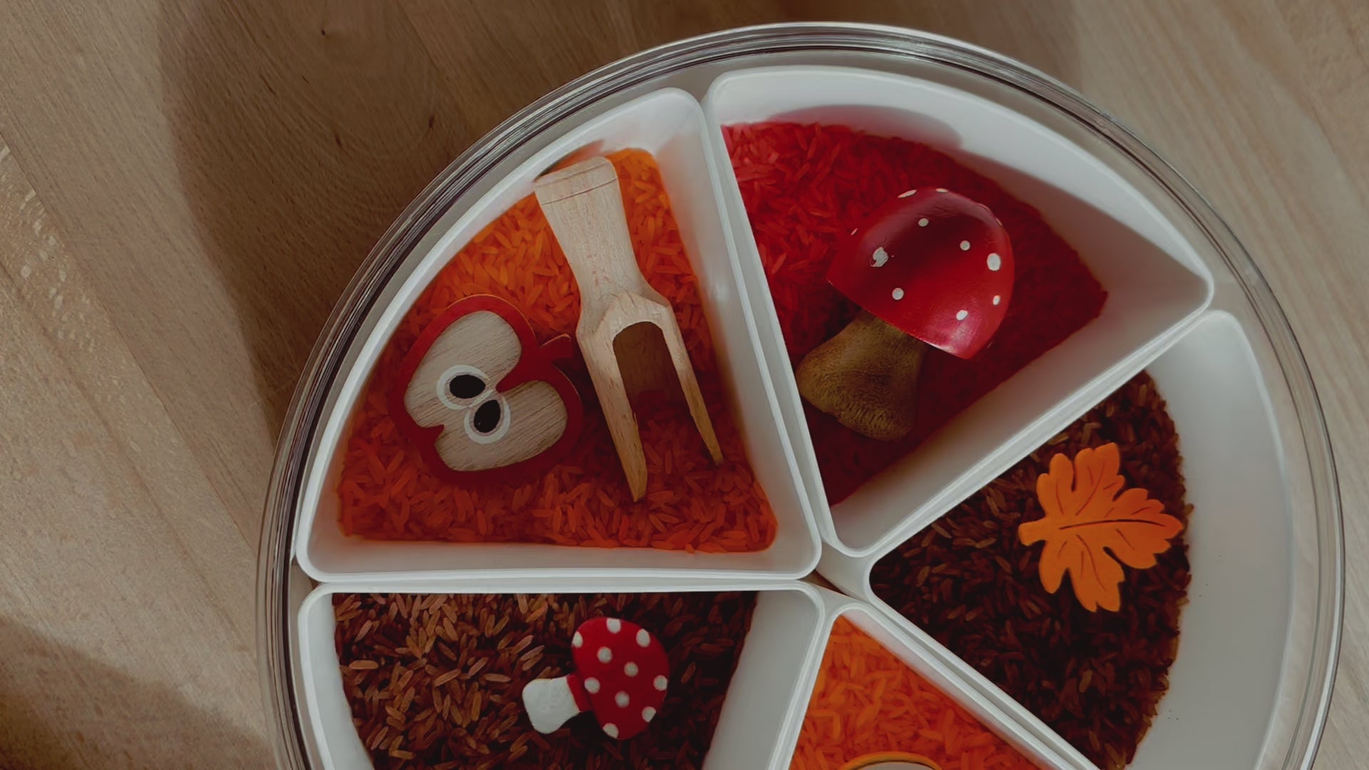 🍁 Herfstbox mini in ronde speeltray  🍂