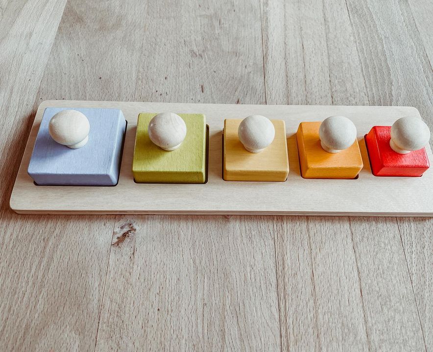 Montessori puzzel met vierkanten
