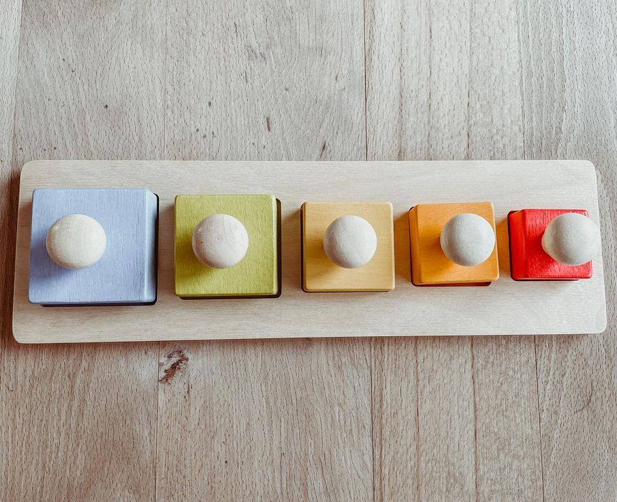 Montessori puzzel met vierkanten
